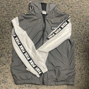 VS Pink grey and white windbreaker